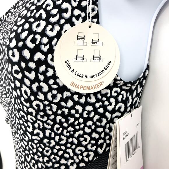 CONTOURS COCO REEF Suraya One-Piece Swimsuit Size 8 32C Black White Cheetah NWT - Picture 9 of 14